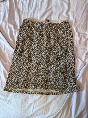 GAP Leopard-Print Mini Skirt in Tan and Black